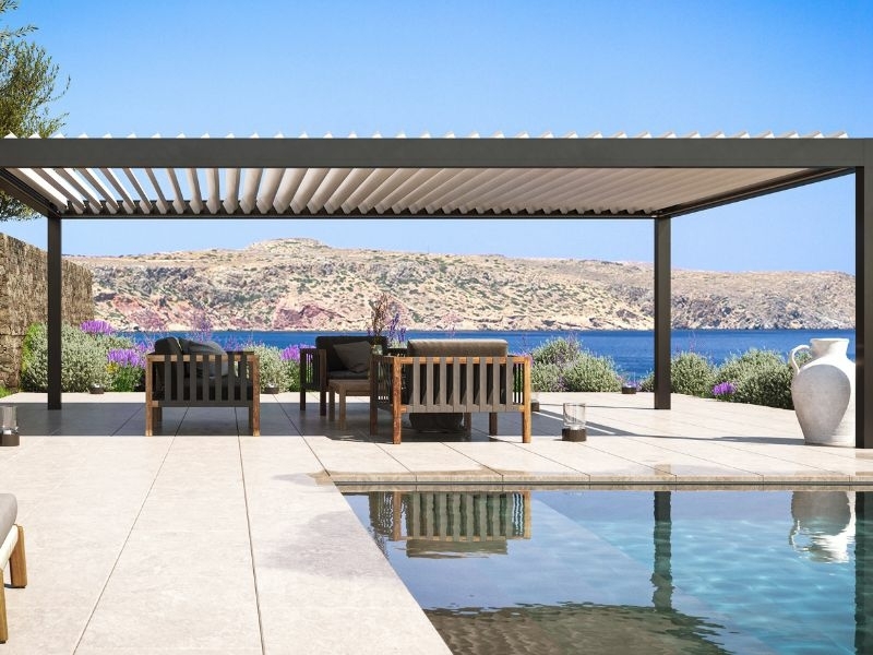pergola-lamellendak natuurlijke ventilatie zsm zonwering