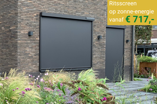 Ritsscreen zonne-energie actie van zsm zonwering met zomervoordeel