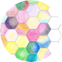 hexagram rondje kleurpotlood 1