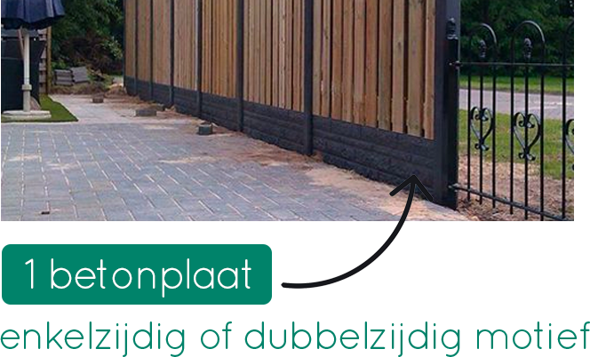 Semi-luxe hout-betonschutting bestellen of laten plaatsen