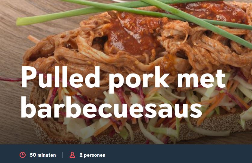 Analyse Pulled Porc met barbecue saus uit het weekmenu