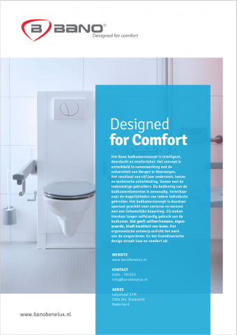 Brochure van de aangepaste badkamer van Bano Zorgbadkamers