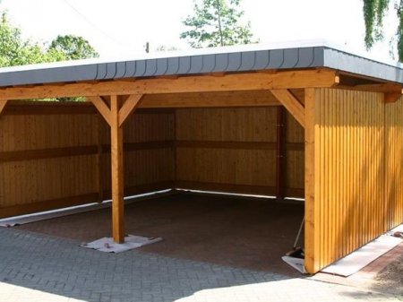 Bouwtekening carport Illustratie van een bouwtekening carport