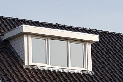 Bouwtekening dakkapel Illustratie van een bouwtekening dakkapel