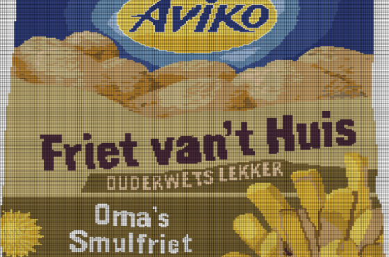 Patroondetail van de Abri-poster voor Aviko