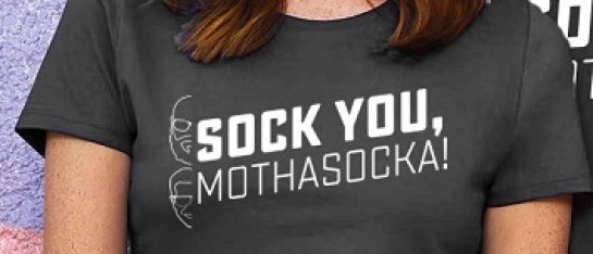 Dames t-shirt sock you mothasocka, dendennis vrolijke sokken breien