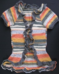 Voorbeeld van gebreid vestje van Opal Sokkenwol Voorbeeld van gebreid vestje van Opal Sokkenwol