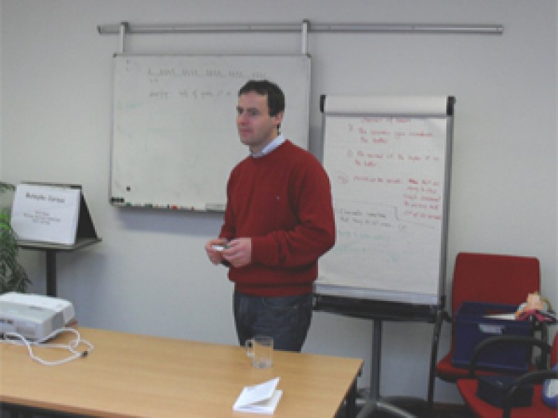 Patrick McKeown tijdens de Opleiding tot Buteyko Therapeut Patrick McKeown tijdens de Opleiding tot Buteyko Therapeut