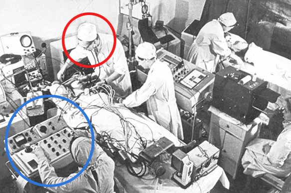 Buteyko onderzoekt de ademhaling in zijn lab Buteyko onderzoekt de ademhaling in zijn lab