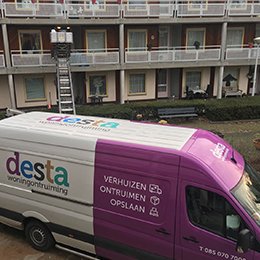 Desta Woningontruiming - verhuizen met verhuislift verhuizen met verhuislift, verhuislift inhuren, verhuislift service Amsterdam