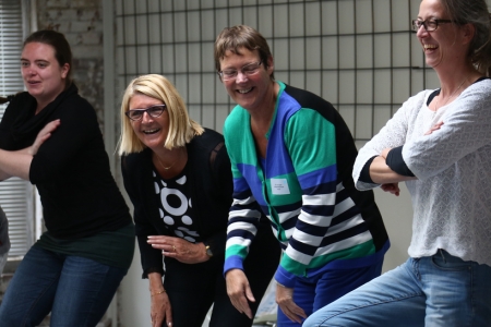 Teamtraining DramaOnline Leerkrachten tijdens training drama