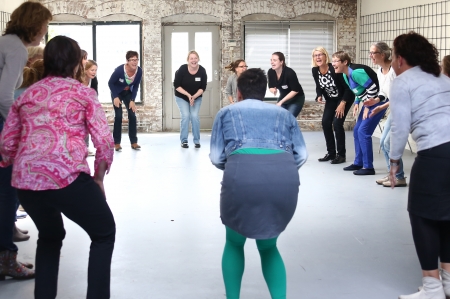 Teamtraining DramaOnline Leerkrachten tijdens training drama