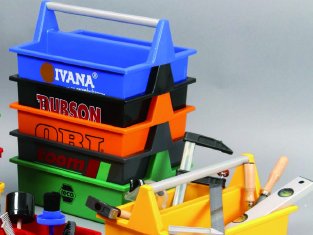 stapel bedrukte gereedschapsbakken stapel bedrukte gereedschapsbakken