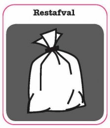 Restafval sticker Restafval sticker