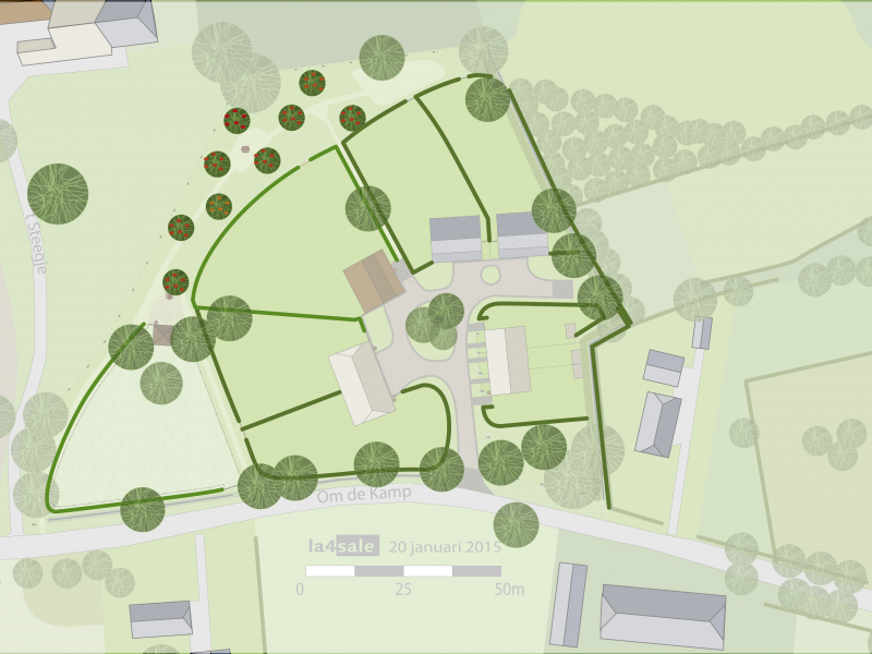 Te planten bomen Erve Wink Om de Kamp 22 te Ansen - een ontwikkeling van ErfGoed