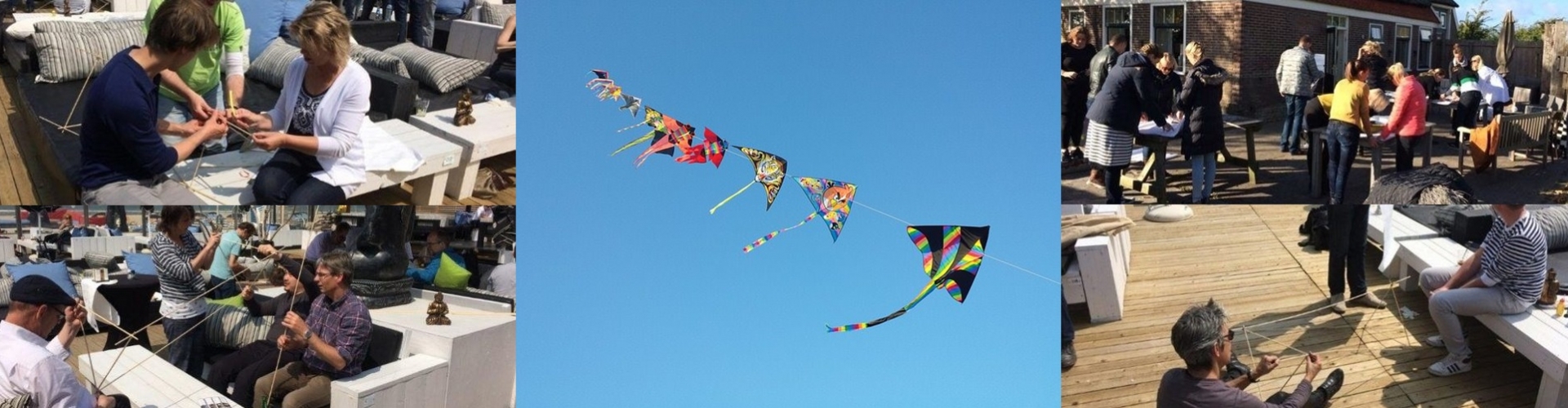 Mega vlieger bouwen in Scheveningen