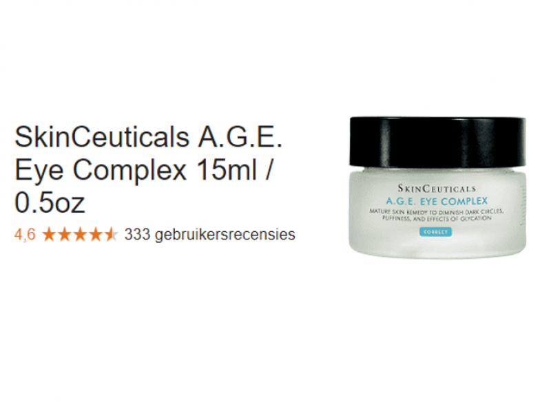 Skinceuticals A.G.E. eye complex reviews Skinceuticals nederland gezichtsverzorgingscreme