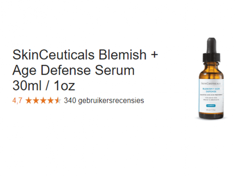 Skinceuticals Blemish + age defense serum reviews Skinceuticals nederland gezichtsverzorgingscreme