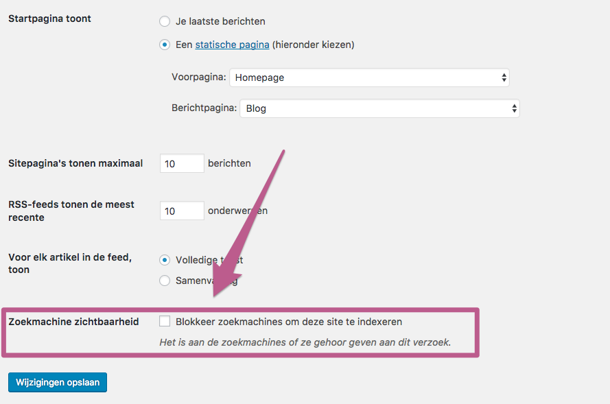 Site niet vindbaar: Robots TXT bestand