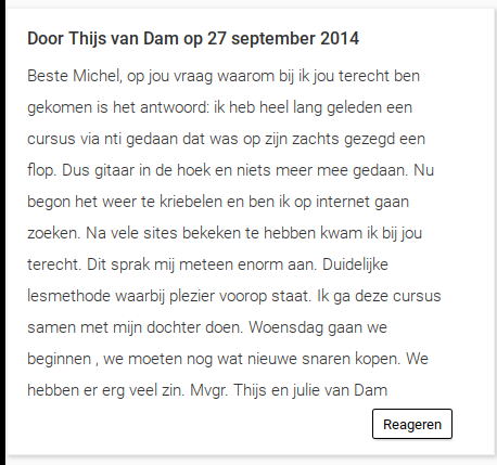 ervaringen reviews klachten gitaarles