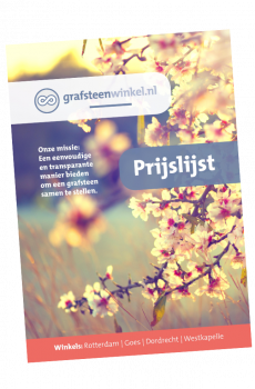 Prijslijst grafstenen Wemeldinge Prijslijst grafstenen Wemeldinge