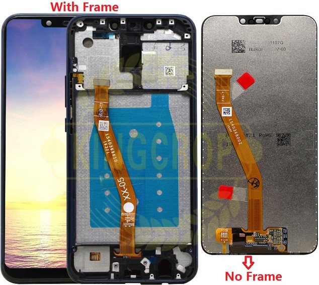 Huawei scherm met en zonder frame