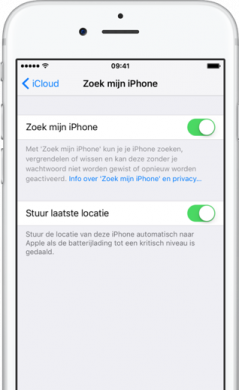 Find my iPhone inschakelen Find my iPhone inschakelen