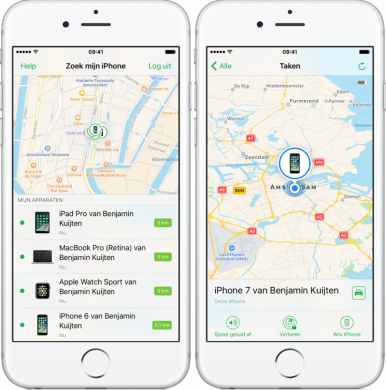 Find my iPhone kaart apparaten Find my iPhone kaart apparaten