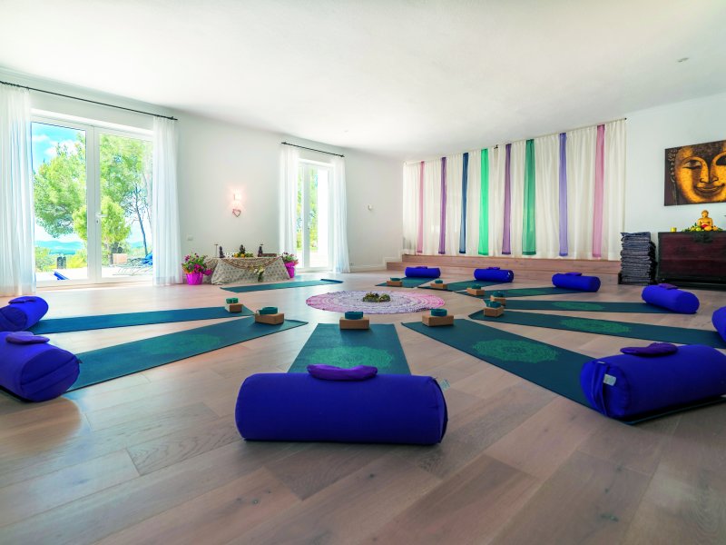 Yoga studio in villa Kundalini Yoga retreat Ibiza