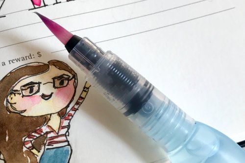 waterkwast handletteren en schilderen waterbrush kwast handletteren en schilderen