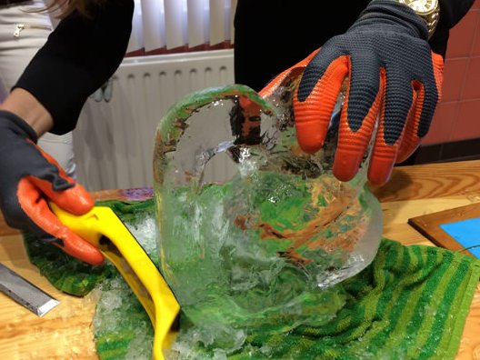 workshop ijssculpturen icecarving