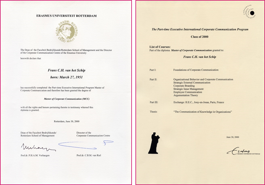 Master of Corporate Communication - Erasmus Universiteit Erasmus Universiteit - Master of Corporate Communication