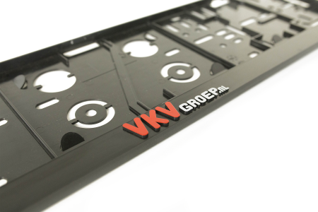 kentekenplaathouder reliëf kentekenplaathouder met chroom opdruk