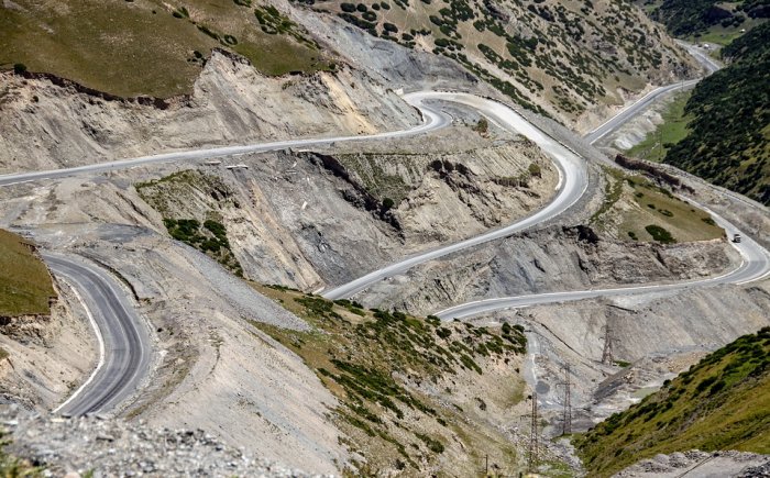 Kwaliteit van de wegen in Kirgizië