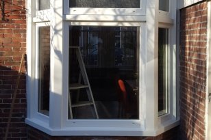 Houten erker kozijn Houten erker kozijn