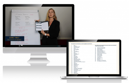 LSOB Action Planner bonus met CEO Jeanet Wolf Plannen als een leider bonus met Jeanet