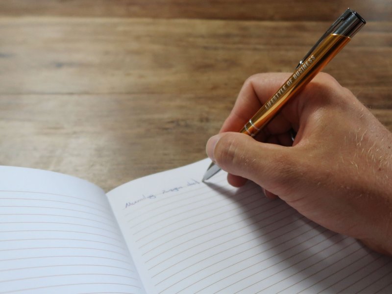 LSOB journal is fijn om in te schrijven In journal schrijven met LSOB pen