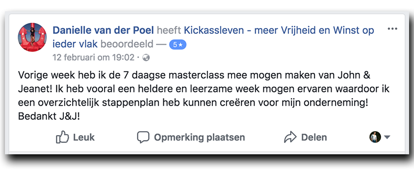 Masterclass Review Danielle_Kickassleven.nl
