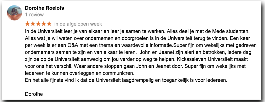 Positieve reactie Dorothe_lsob.nl Universiteit Positieve reactie Dorothe_lsob.nl Universiteit