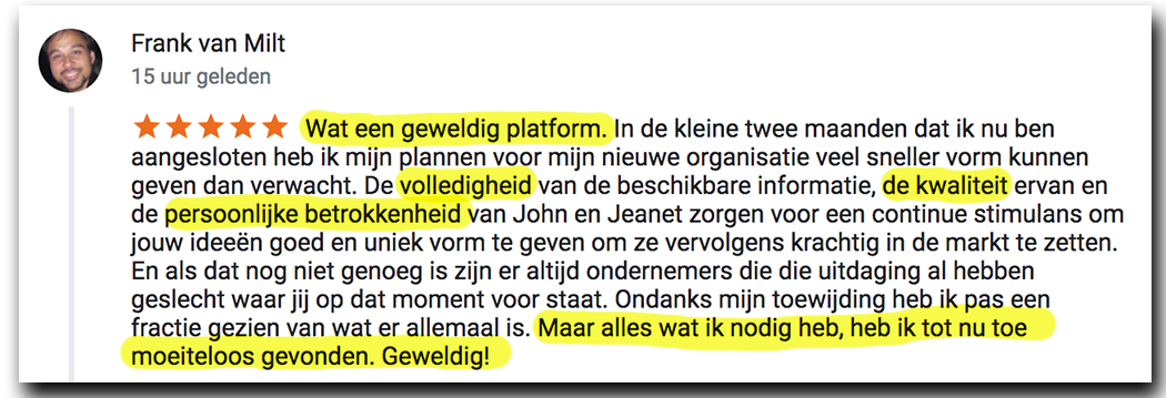 Positieve reactie Frank_lsob.nl Universiteit Positieve reactie Frank_lsob.nl Universiteit