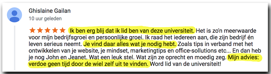 Positieve reactie Ghislaine_lsob.nl Universiteit Positieve reactie Ghislaine_lsob.nl Universiteit