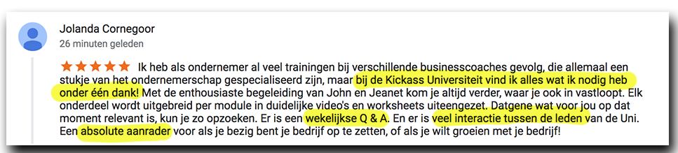 Positieve reactie Jolanda_lsob.nl Universiteit