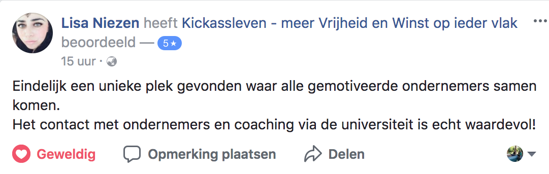 Positieve reactie Lisa_lsob.nl Universiteit Positieve reactie Lisa_lsob.nl Universiteit