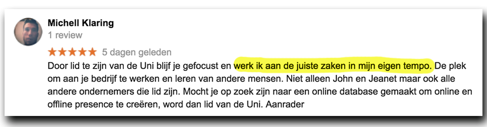 Positieve reactie Michell_lsob.nl Universiteit Positieve reactie Michell_lsob.nl Universiteit