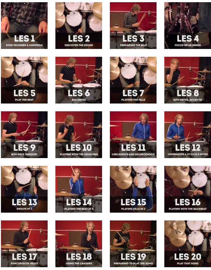 overzicht drumcursus