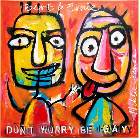 Bert & Ernie schilderij Bert & Ernie Nikki Genee
