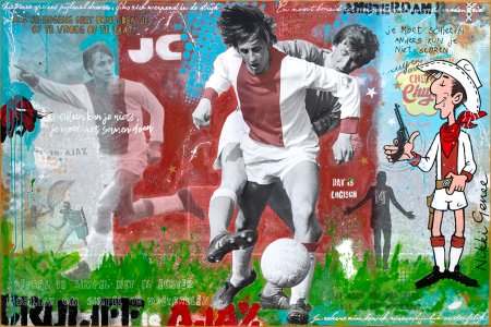 Johan Cruyff painting 'Cruyff is Ajax' by Nikki Genee