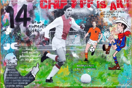 Johan Cruyff Painting 'Cruyff is Art' by Nikki Genee