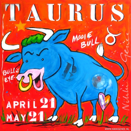 Mooie boel Schilderij van het sterrenbeeld stier, oftewel taurus