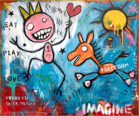 Eat, play, love schilderij Eat. play, love Nikki Genee